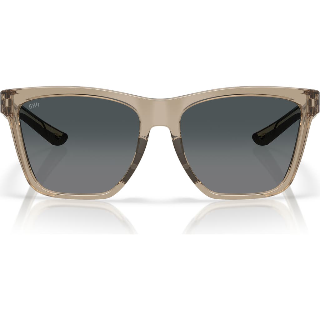Costa Del Mar 57mm Polarized Rectangular Sunglasses
