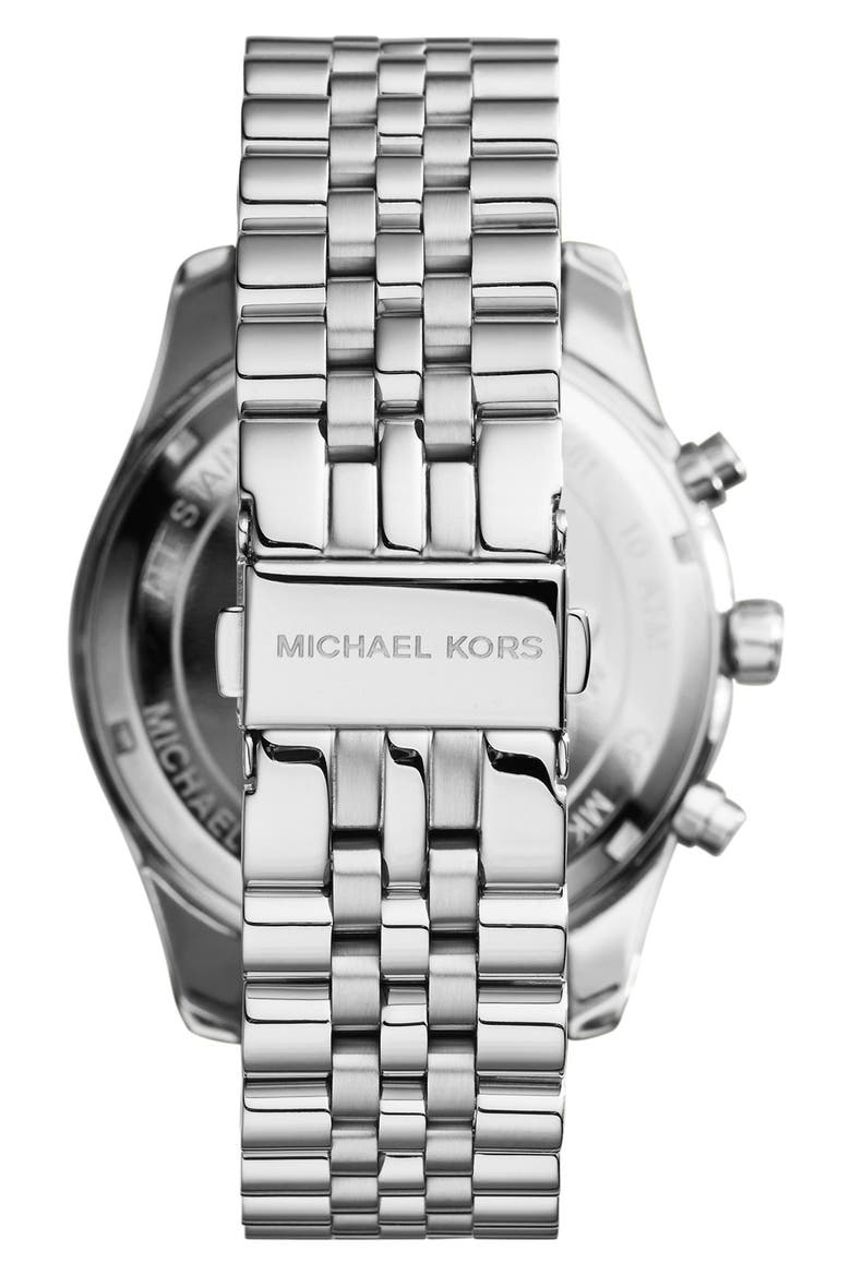 'Lexington' Chronograph Bracelet Watch, 44mm, Alternate, color, SILVER