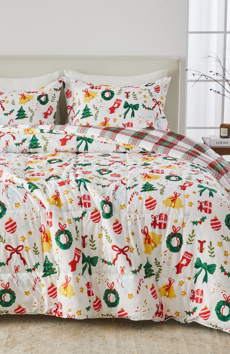 Woven & Weft Holiday 3-Piece Comforter Set, Alternate, color, Celebration