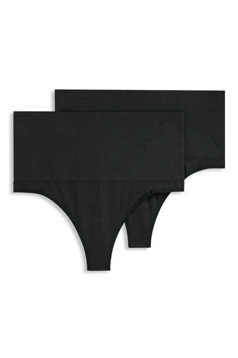 Women's Skimmies Seamfree Tummy Smoothing Thong - 2 Pack