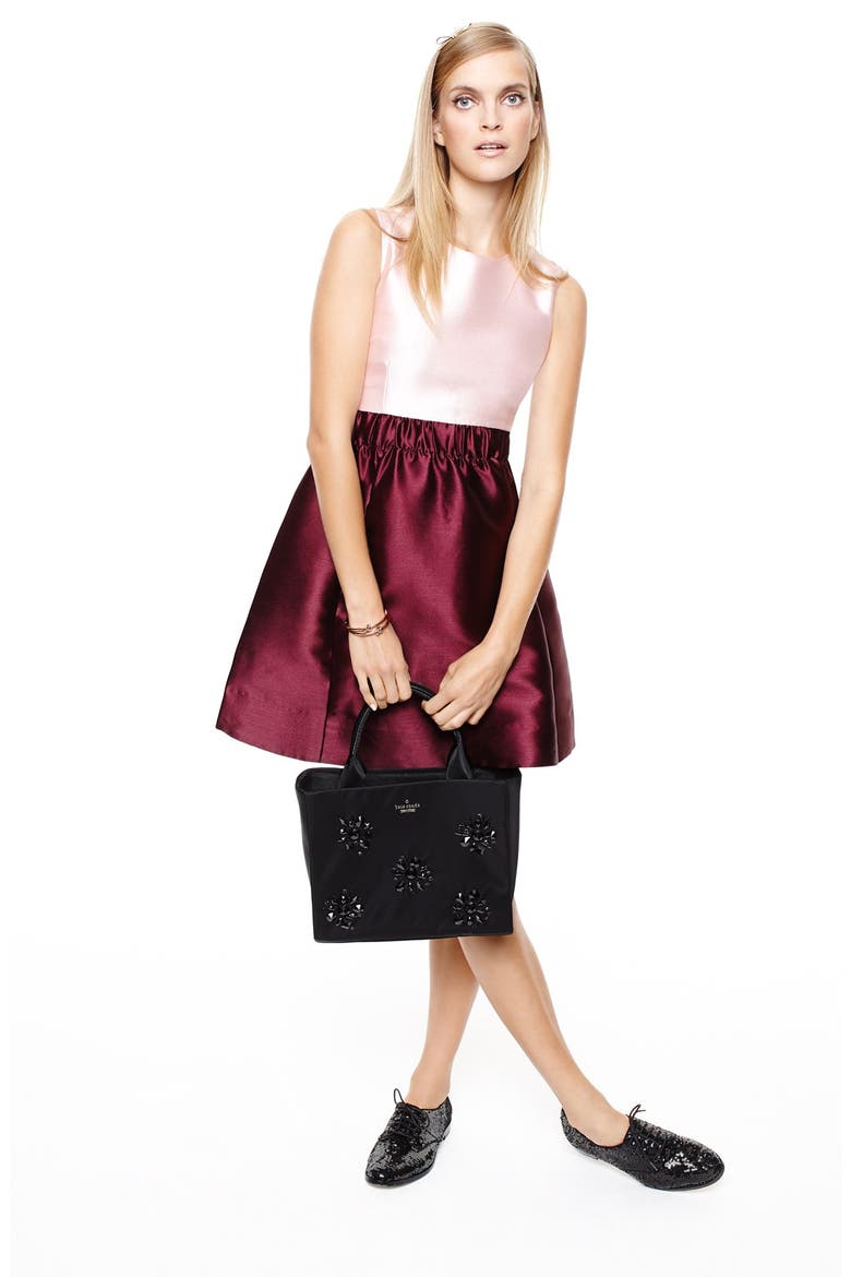 'swift' a-line dress, Alternate, color, BLUSH/ CHIANTI