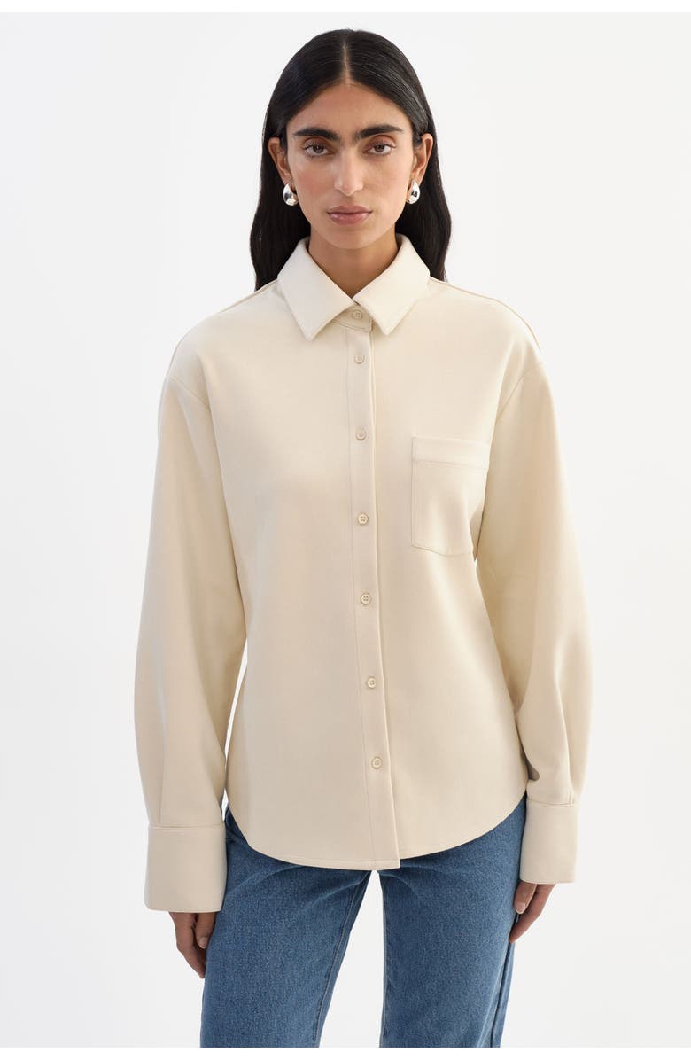 LAMARQUE Tosca | Faux Suede Shirt, Alternate, color, Opal