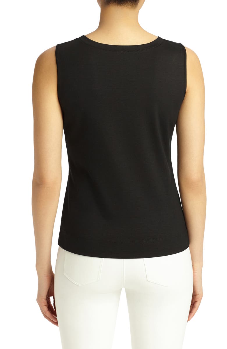 Lafayette 148 New York Stretch Swiss Cotton Rib Tank, Alternate, color, 