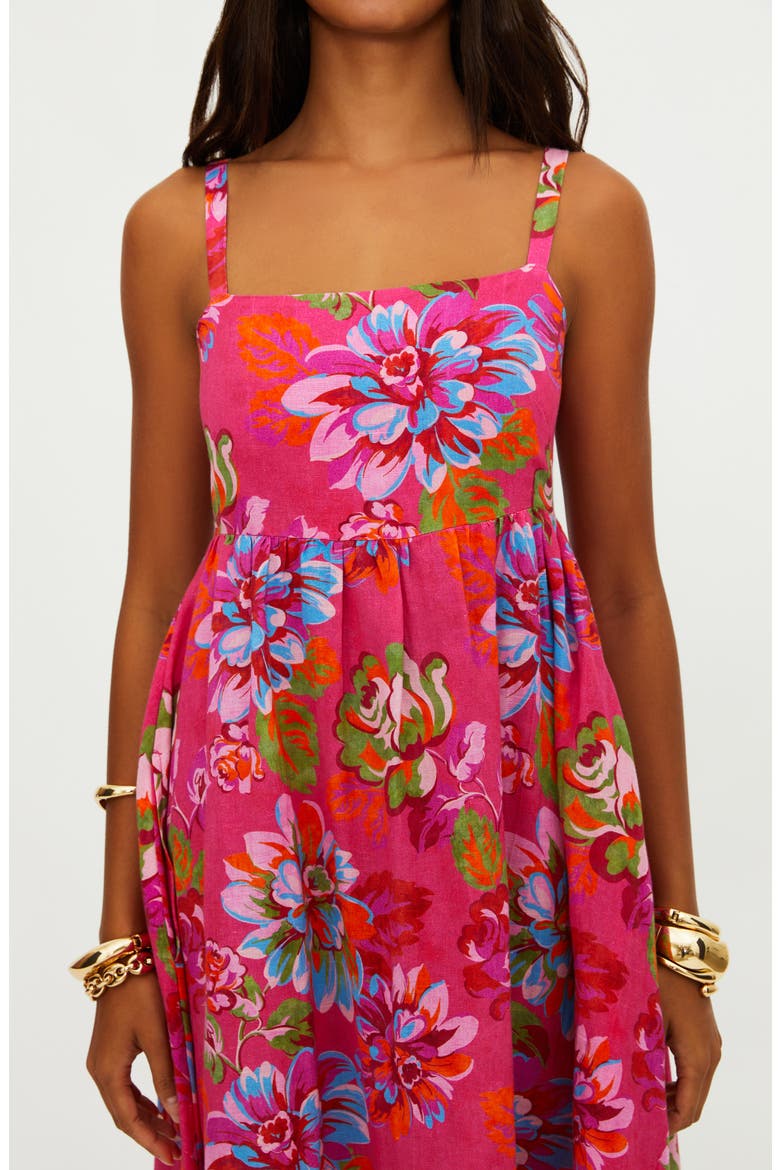 Rianne Floral Cotton & Linen Cover-Up Maxi Dress, Alternate, color, SUGAR BLOOM