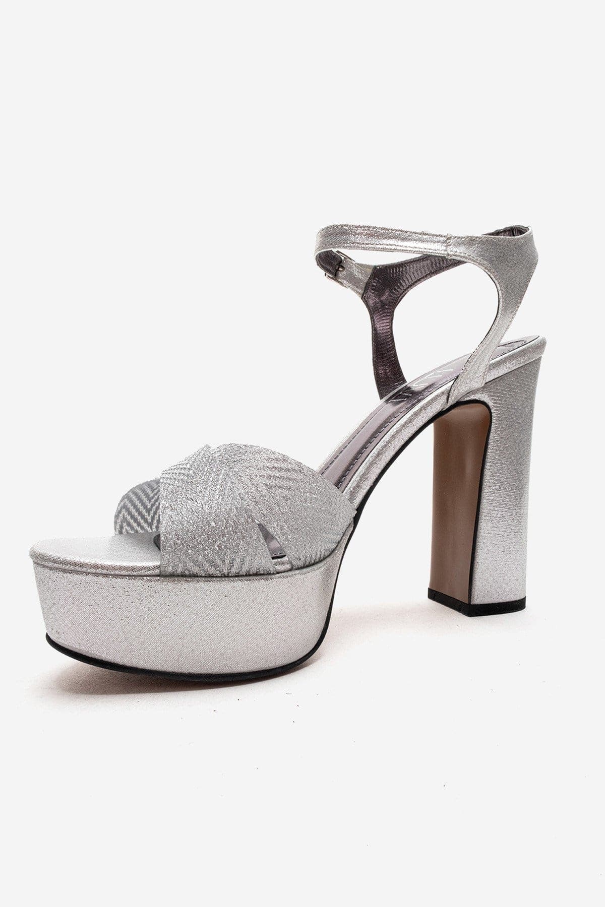 Prologue Shoes Orelion Platform High Heel Sandal, Alternate, color, Silver
