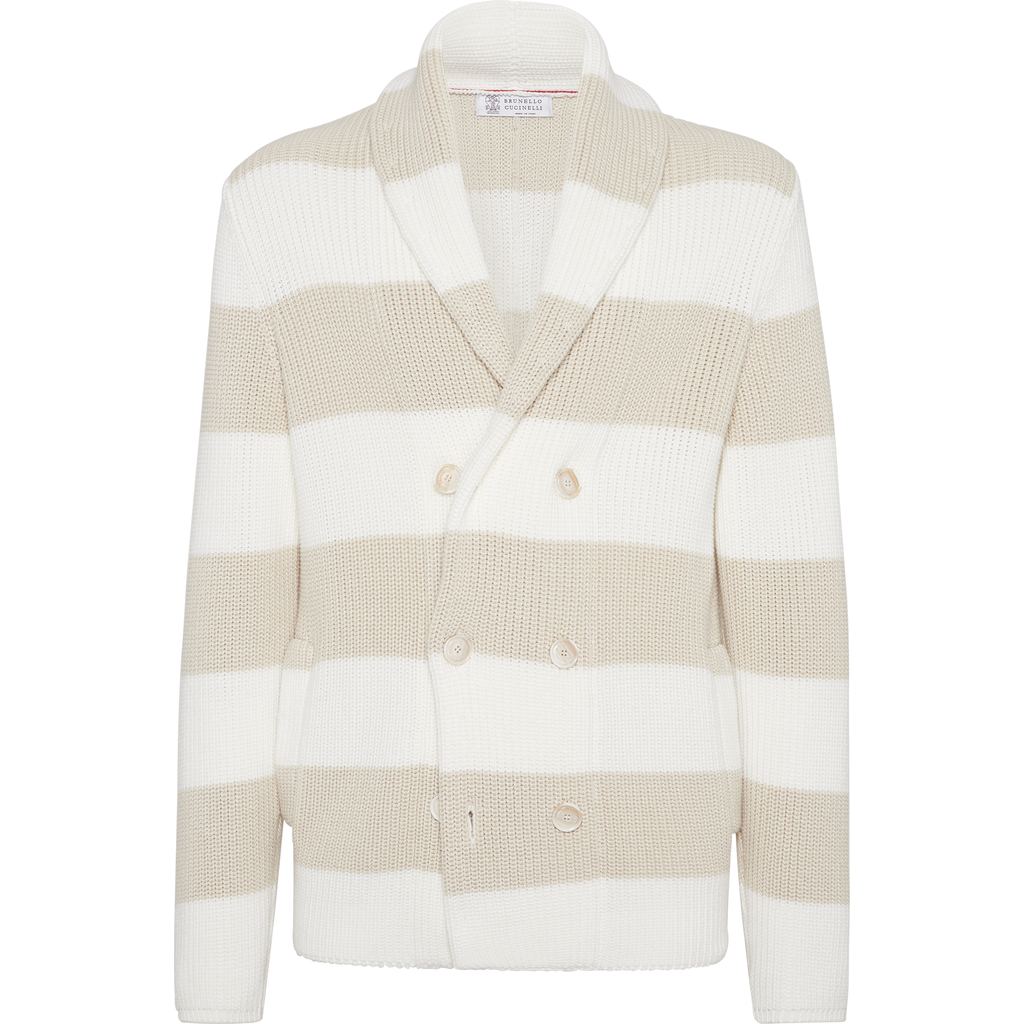 Brunello Cucinelli Half English Rib Cardigan