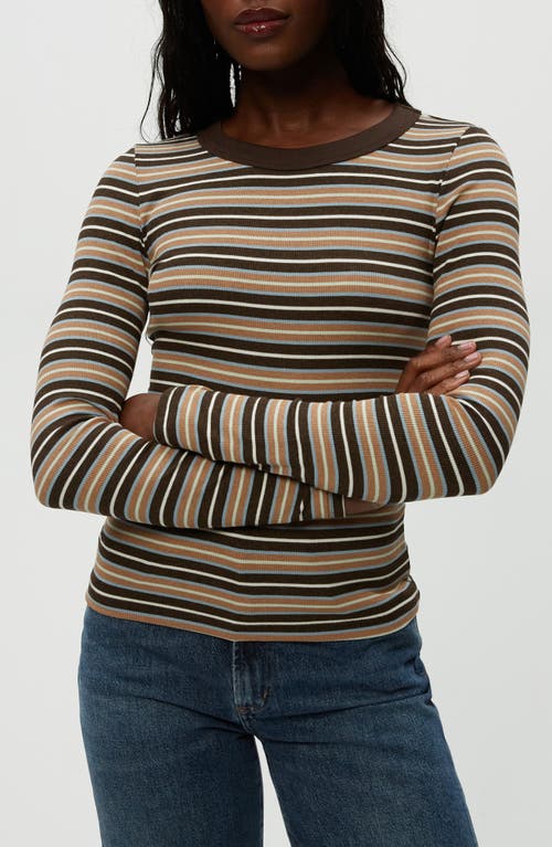 Michael Stars Zola Long Sleeve Crew Tee In Gray