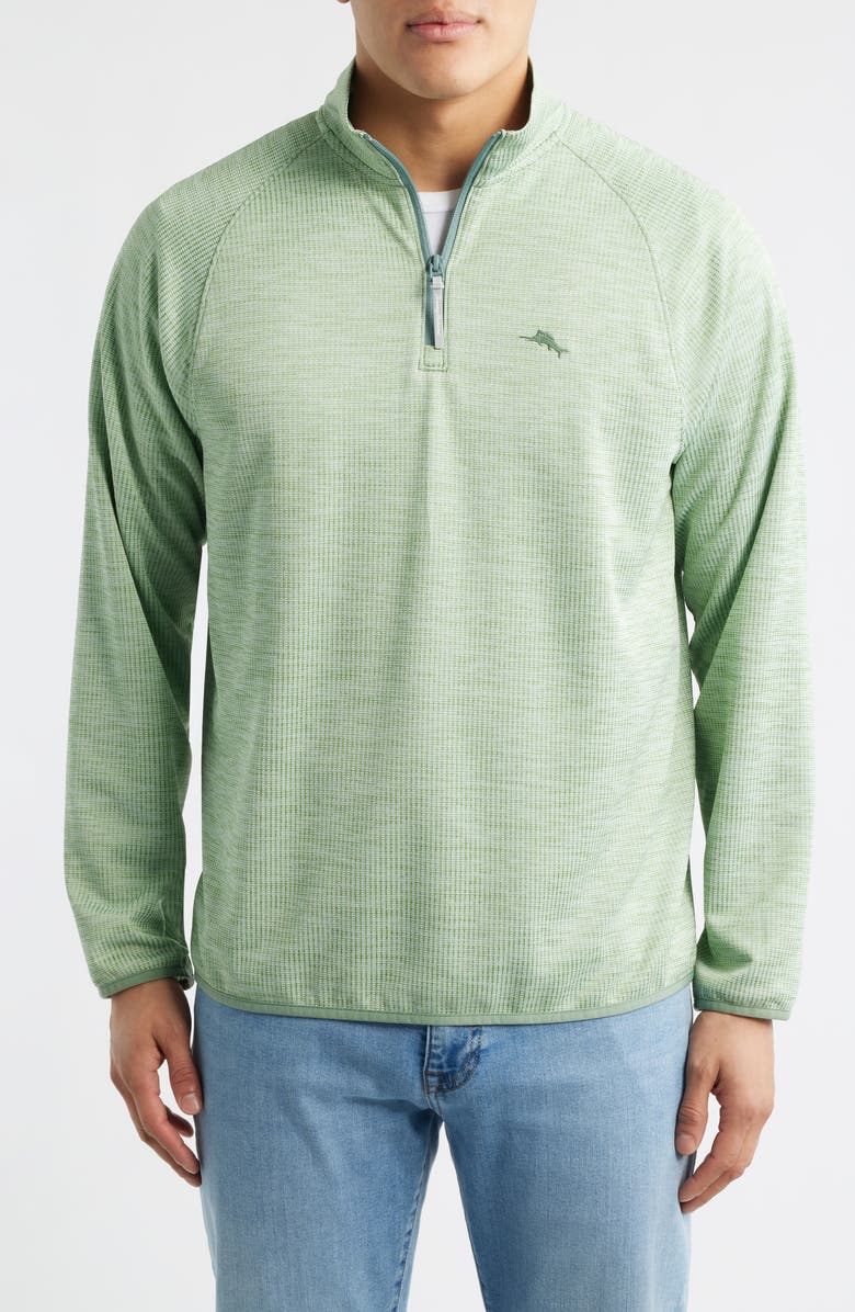 Tommy Bahama Palm Pro IslandZone<sup>®</sup> Performance Half Zip Pullover, Main, color, Tropical Fern