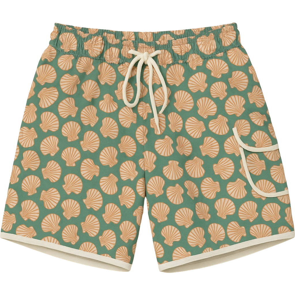 Hermoza Little Pete Boys Swim Trunks in Shell Chess  product