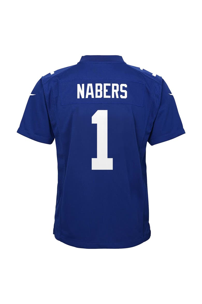 Youth Nike Malik Nabers Royal New York Giants Game Jersey, Alternate, color, Royal