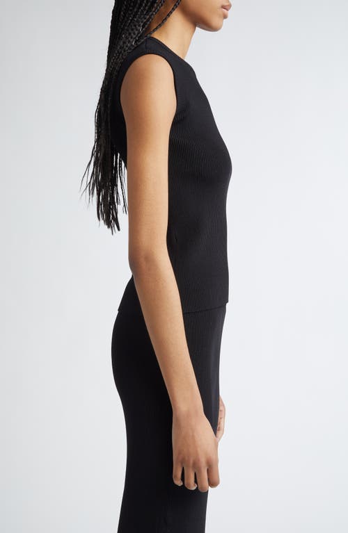 Partow Sable Rib Tank In Black