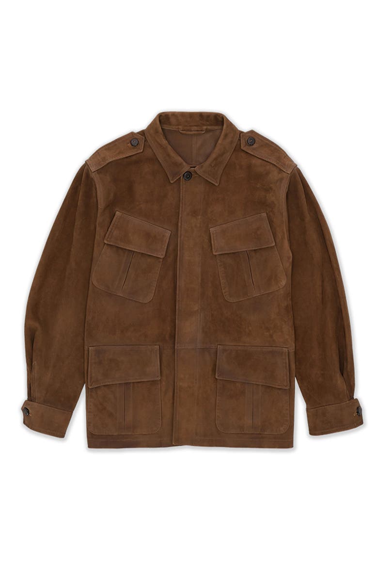 Fortela Julian Jungle Suede Jacket, Main, color, Brown