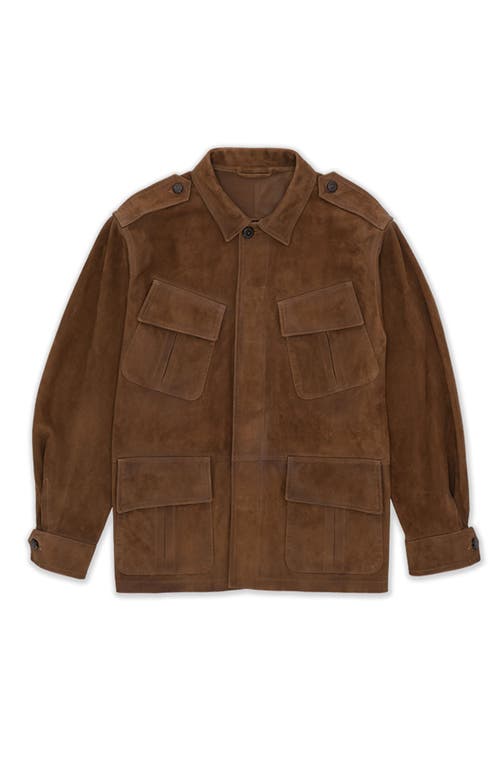 Fortela Julian Jungle Suede Jacket In Brown
