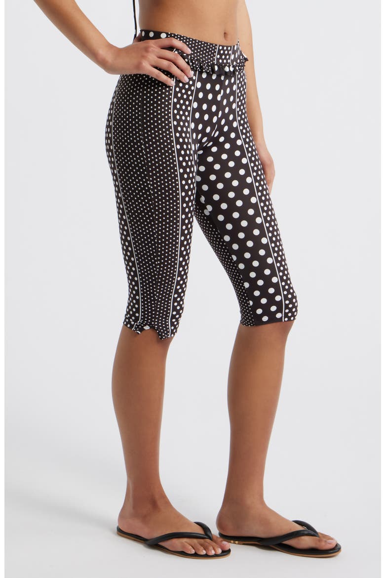 Mixed Print Capri Pants, Alternate, color, BLACK/ WHITE MULTI