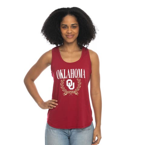 Women's ZooZatz Crimson Oklahoma Sooners Everyday Tri-Blend Tank Top