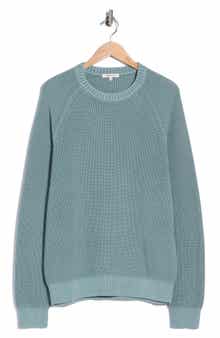 Shaker Stitch Cotton Crewneck Sweater