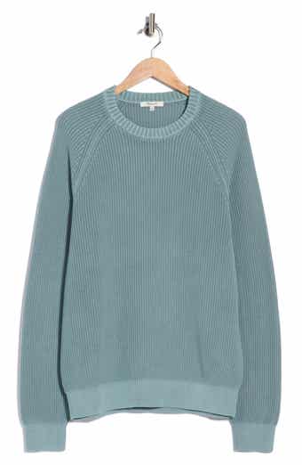 Shaker Stitch Cotton Crewneck Sweater