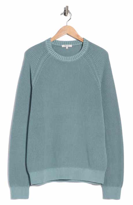 Shaker Stitch Cotton Crewneck Sweater