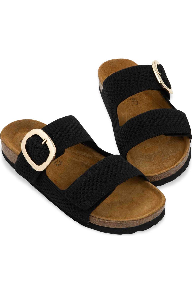 Naot Miami Slide Sandal, Alternate, color, Black Knit