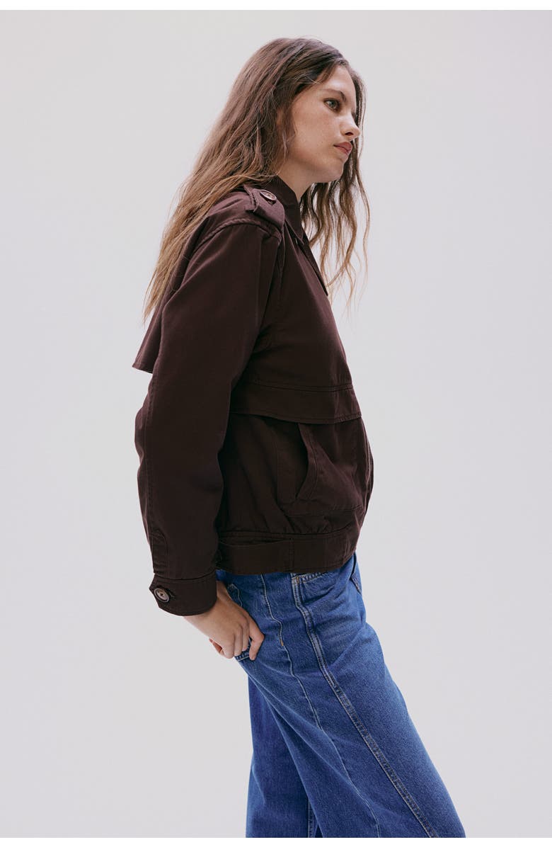 H&M Collared Twill Jacket, Alternate, color, 