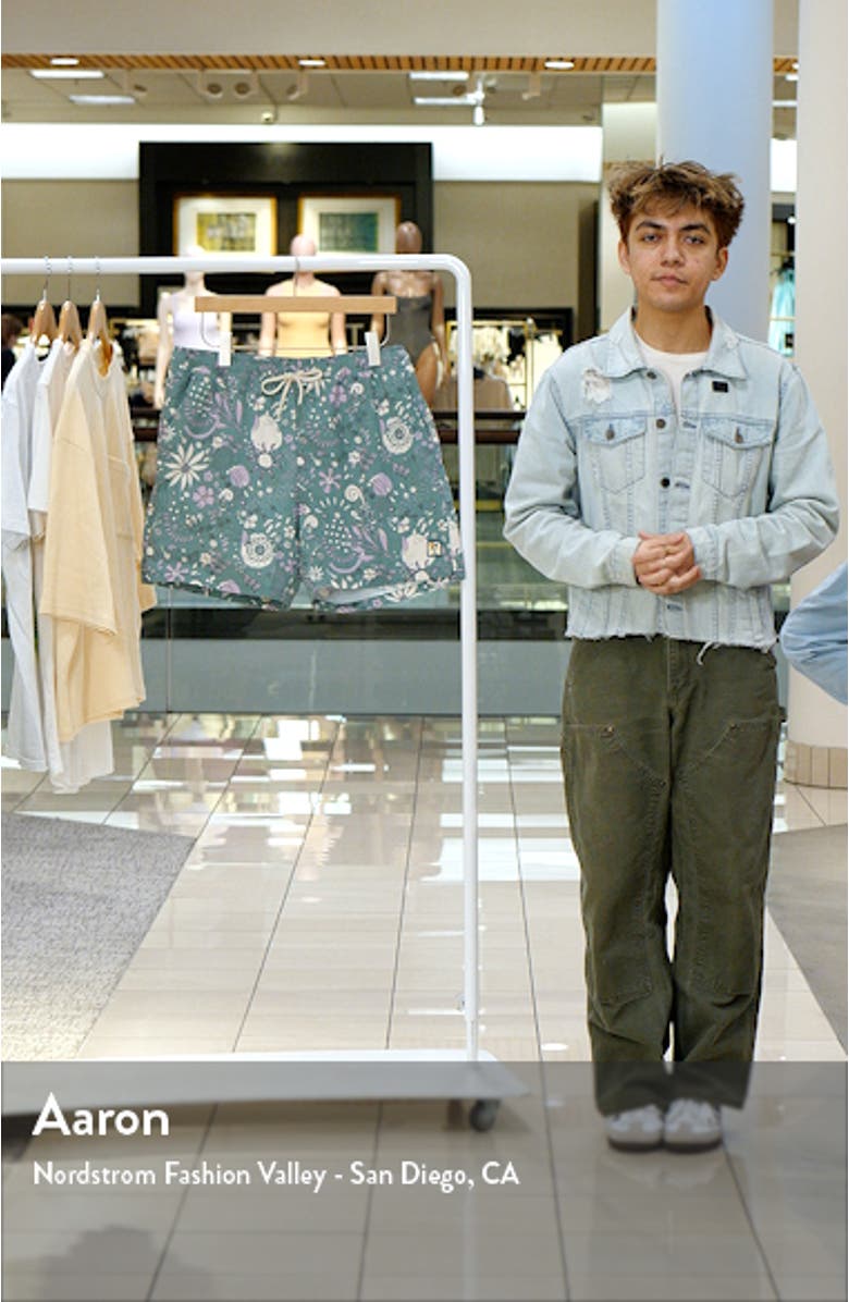 Floral Mechanical Stretch Swim Trunks, sales video thumbnail