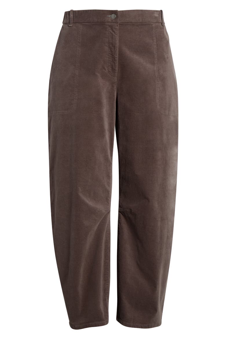 Stretch Organic Cotton Ankle Barrel Leg Pants, Alternate, color, RYE