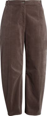 Eileen Fisher Stretch Organic Cotton Ankle Barrel Leg Pants