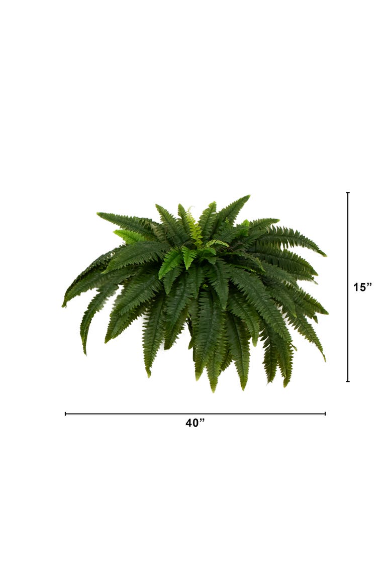 40-in UV Resistant Artificial Boston Fern (Indoor/Outdoor) - Set of 2, Alternate, color, Green