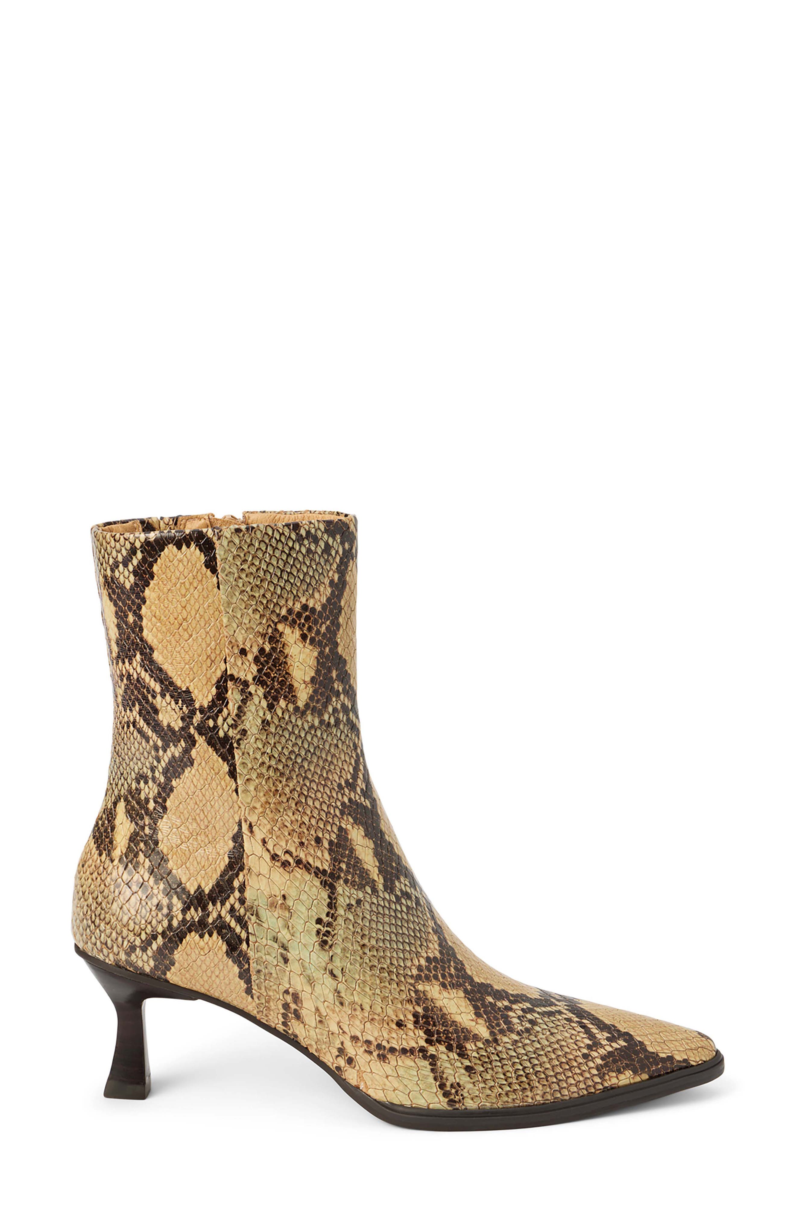 Matisse Gabbie Pointed Toe Bootie, Alternate, color, Tan Snake