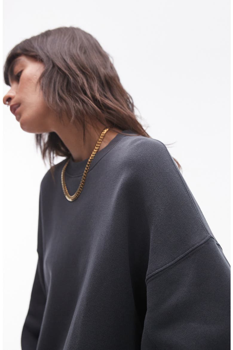 Premium Seam Cotton Blend Sweatshirt, Alternate, color, CHARCOAL