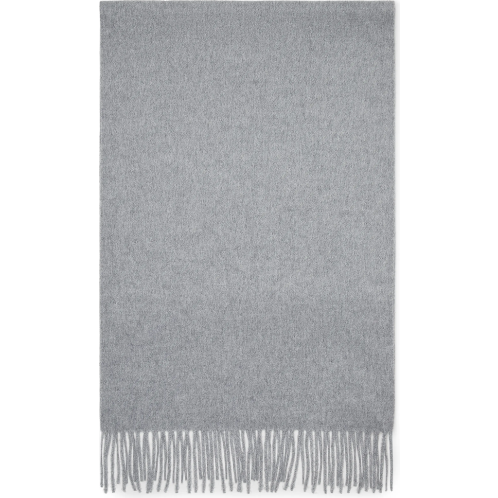 Brunello Cucinelli Double Knit Scarf In Light Grey