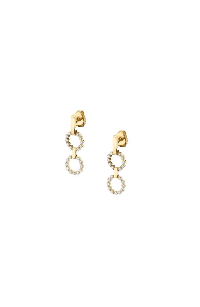 Michael M Two Ring Cloud Drop Earrings, Main, color, Yellow Gold