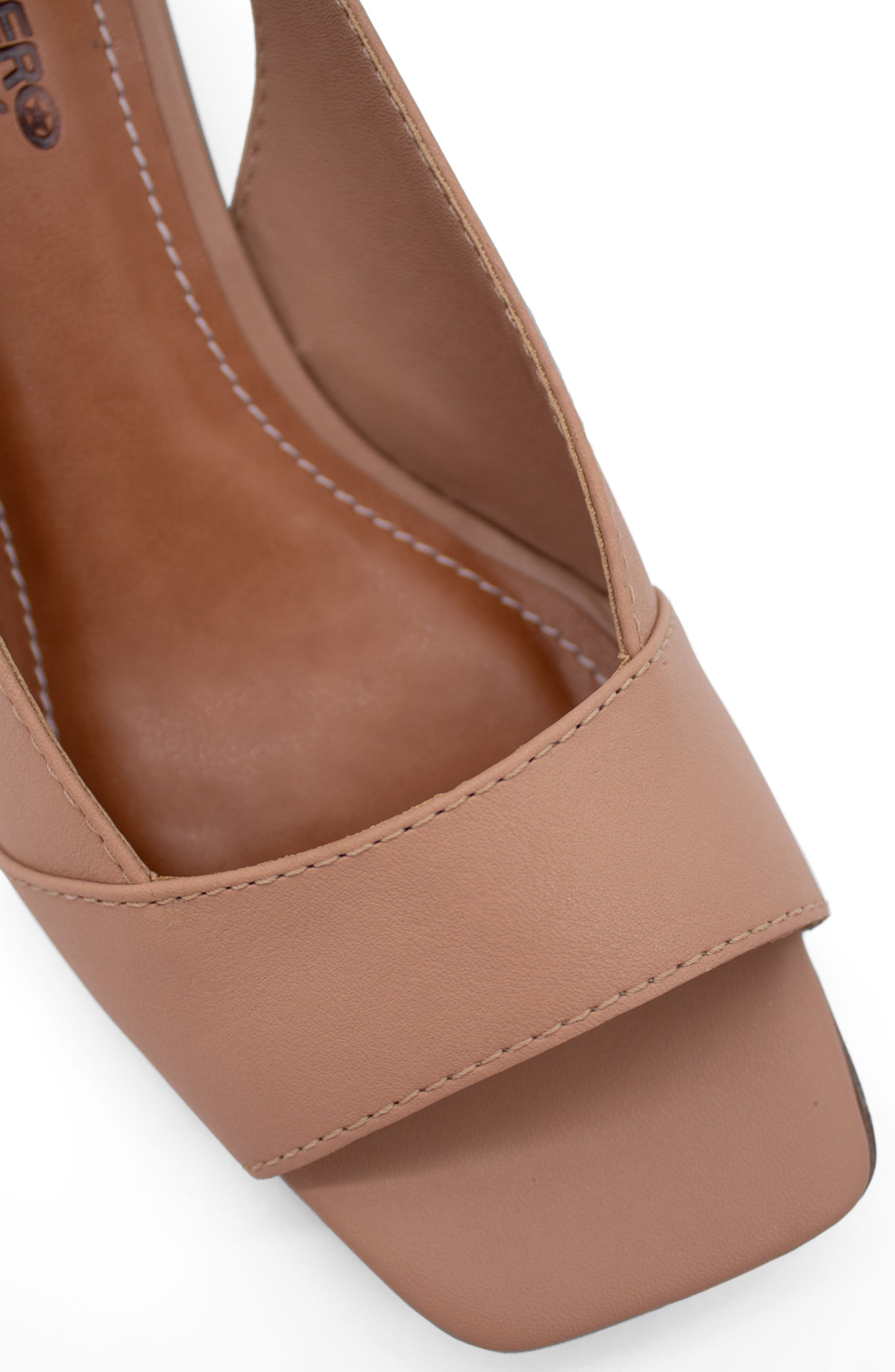 Square Toe Slingback Sandal, Alternate, color, BROWN SUGAR