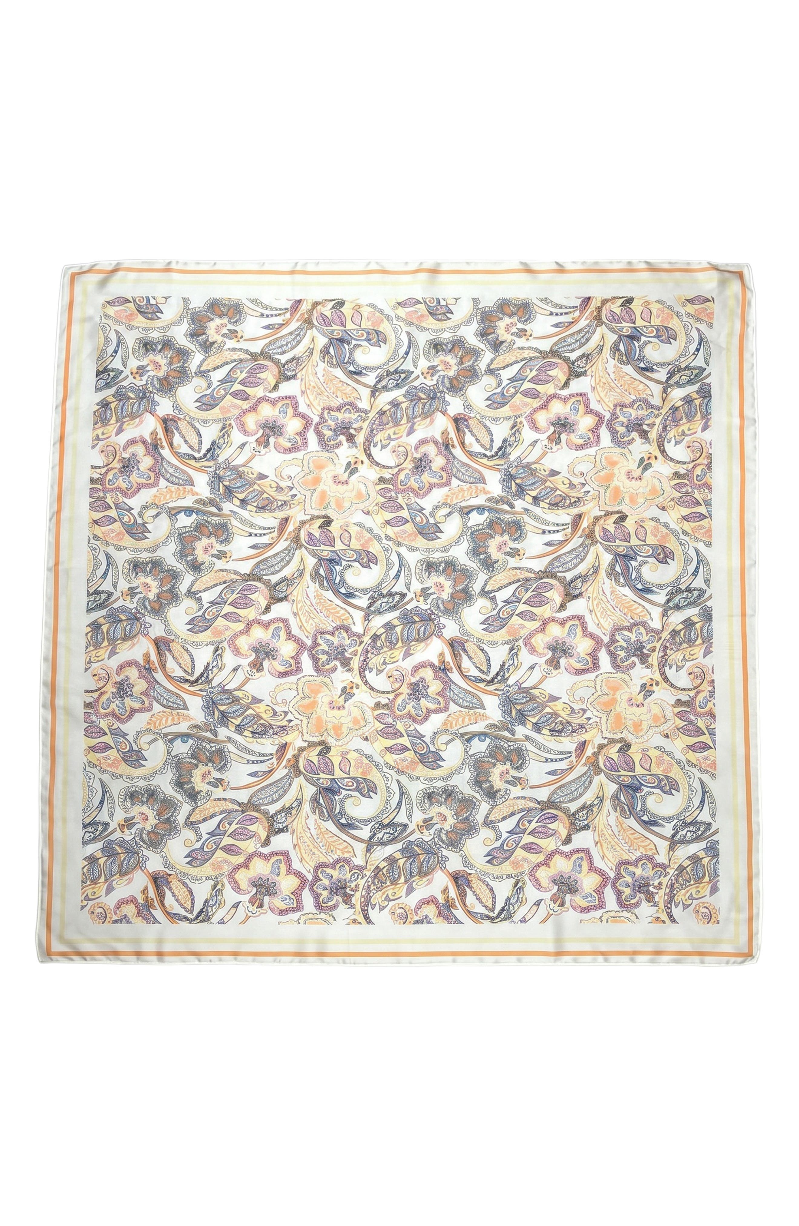 Nicole Miller Paisley Satin Square Scarf