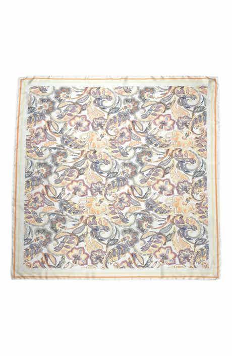 Nicole Miller Paisley Satin Square Scarf