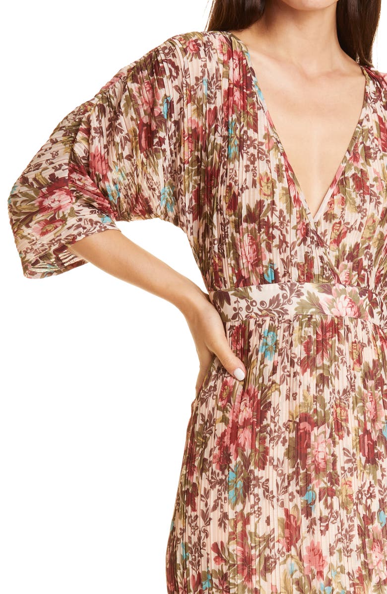 byTiMo Plisse Midi Dress, Alternate, color, 