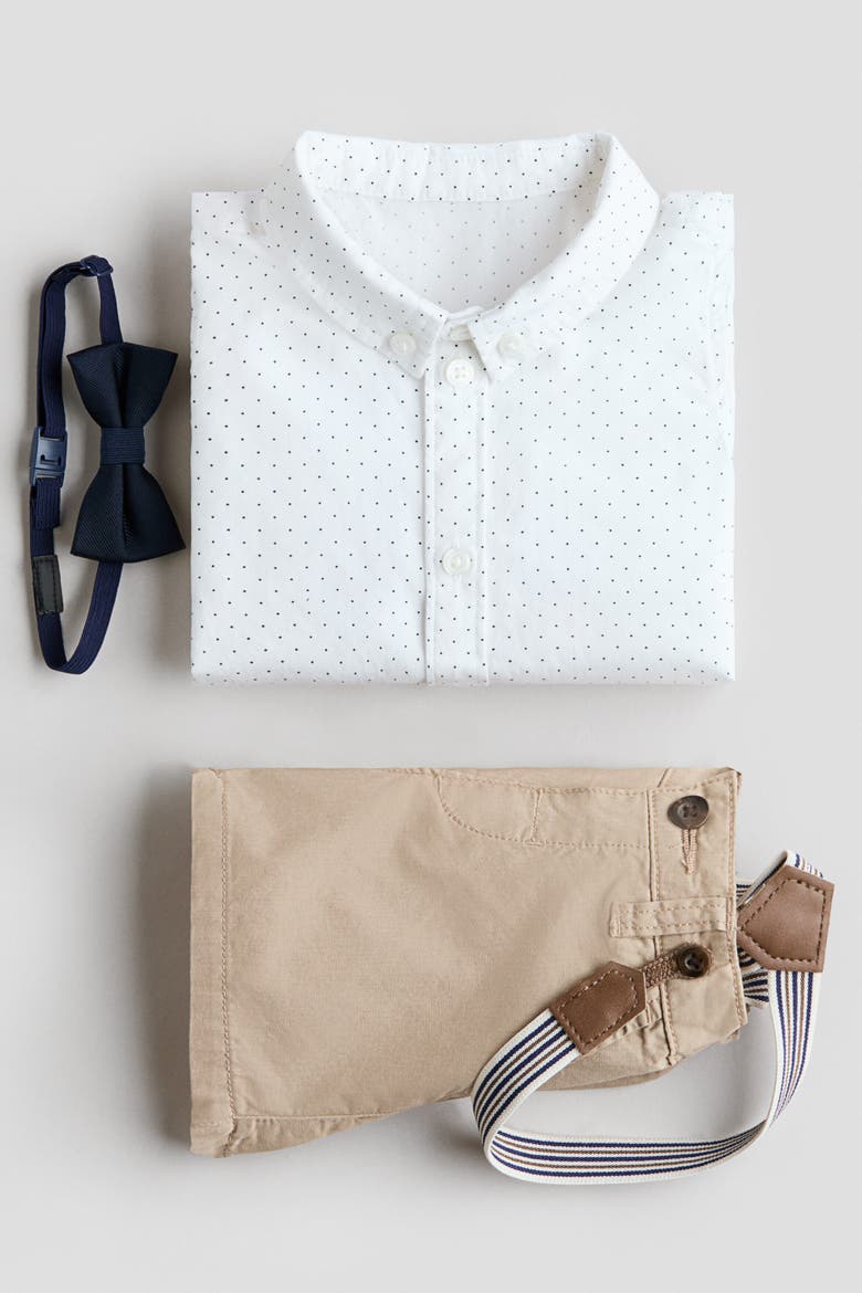 3-piece Dressy Set, Alternate, color, Beige/dotted