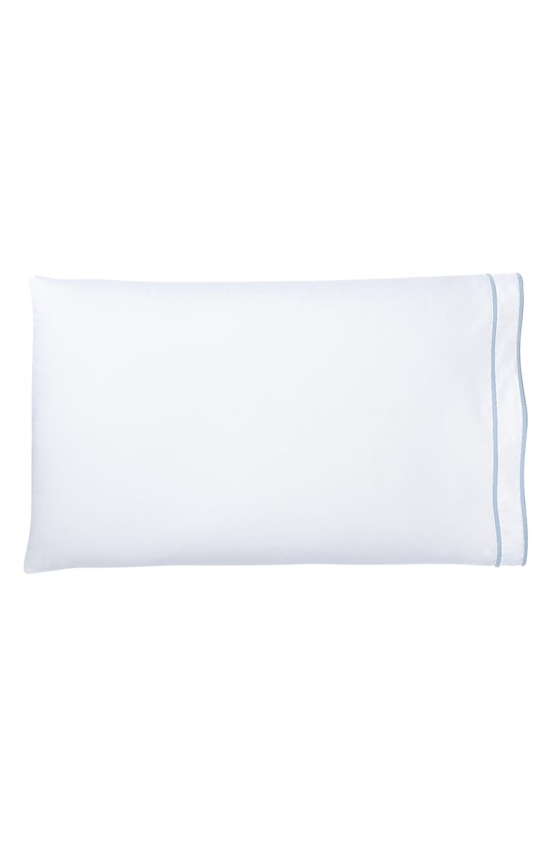 Lauren Ralph Lauren Spencer Border 230 Thread Count Sateen Sheet Set, Alternate, color, Blue Cornflower