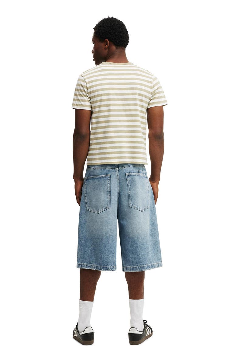 Cotton On Men's Y2k Super Baggy Jort, Alternate, color, Solace Blue