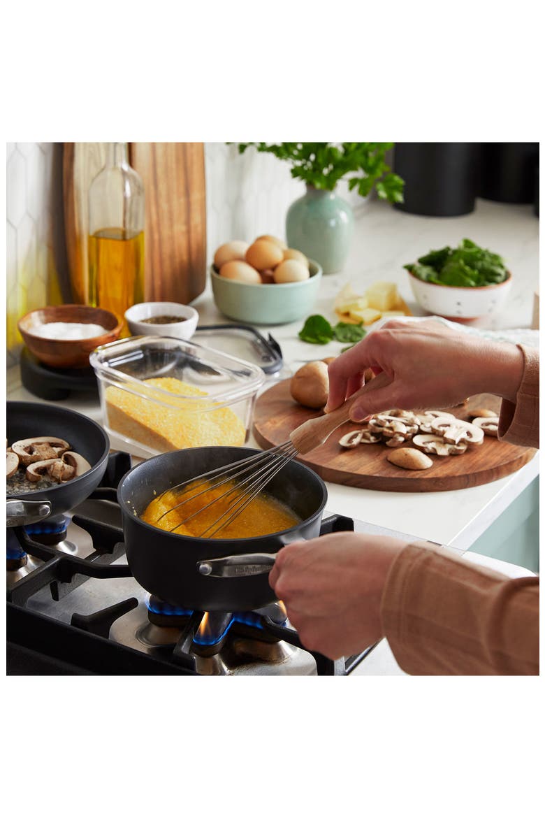 Premier Hard Anodized Nonstick 8-Piece Cookware Set, Alternate, color, BLACK