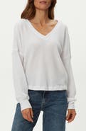 Michael Stars Salma Waffle Stitch V-Neck Knit Top