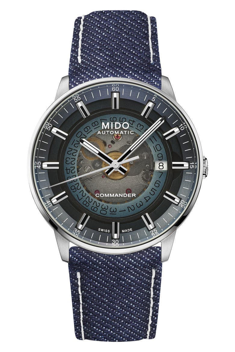 Commander Gradient Automatic Bracelet Watch, 40mm, Main, color, BLUE