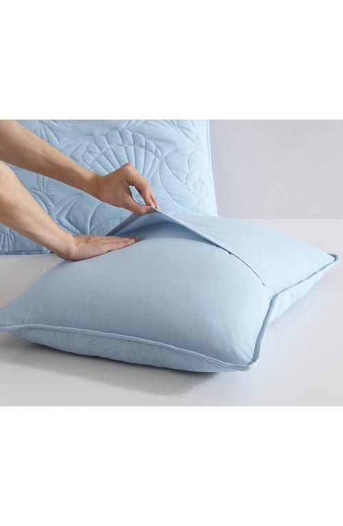 Beatrice Home Fashions Caribbean Joe Solid Outlined Shell Quilt Set