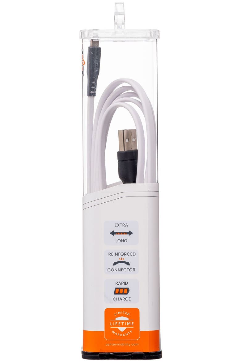 Flat USB-A to Apple Lightning High Speed Tangle-Free 6 Foot Cable, Alternate, color, White