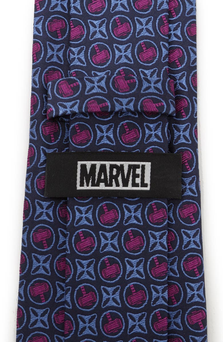 Cufflinks, Inc. x Marvel Thor Hammer Neat Silk Tie, Alternate, color, Blue