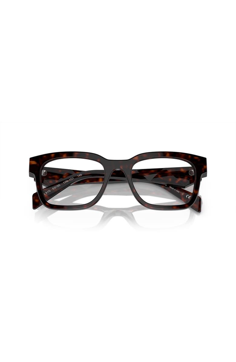 Prada 53mm Rectangle optical glasses, Alternate, color, Red
