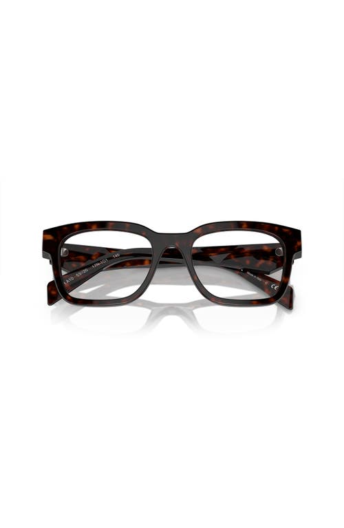 Prada 51mm Rectangle Optical Glasses In Red