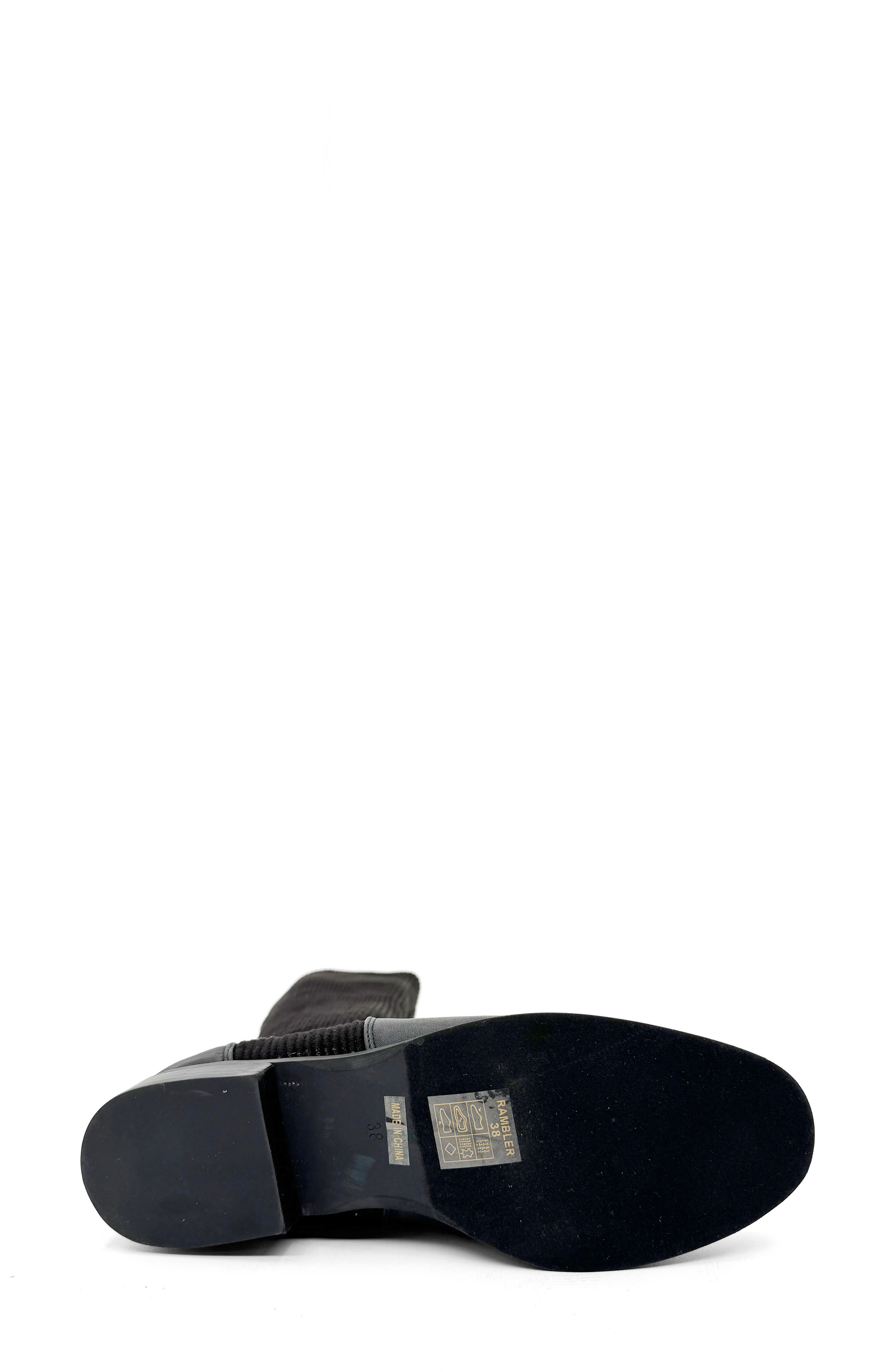 CHELSEA CREW Rambler Knee High Boot, Alternate, color, Black Pu/ Micro