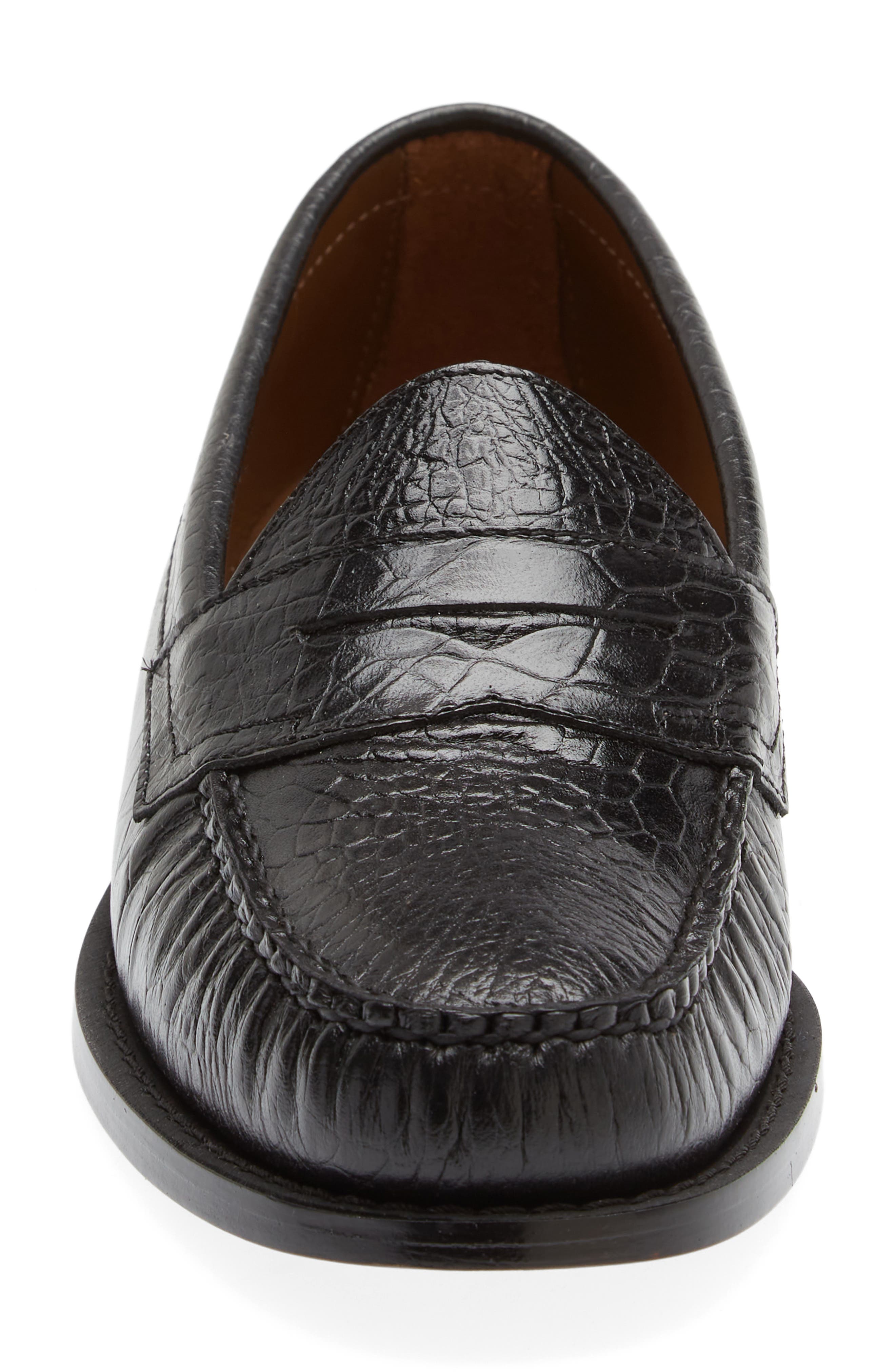 G.H.BASS Logan Croc Embossed Penny Loafer, Alternate, color, 