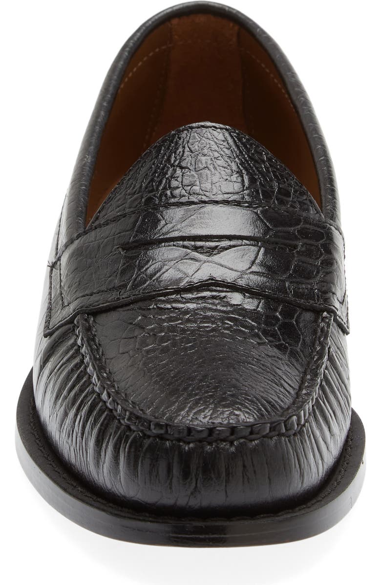 G.H.BASS Logan Croc Embossed Penny Loafer, Alternate, color,